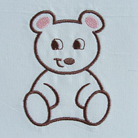 Embroidered Pillow Bear