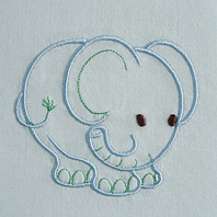 Embroidered Pillow Elephant