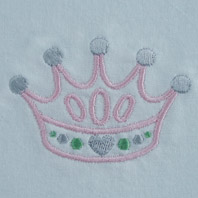 Embroidered Pillow Princess Crown